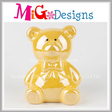 Decorative Ceramic Arts Bear Coin Bank for Kid′s Gifts